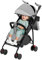 WODFARR Kompakter Buggy, mit Liegeposition, ab Geburt bis 4 Jahre (bis zu 25 kg), sitzend oder liegend, verstellbarer Griff, Kinderwagen mit 4 Rädern mit Baumwollmatte + Moskitonetz (grau)