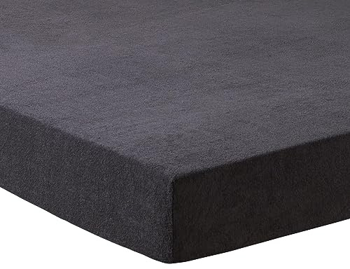TRAUMSCHLAF Frottee Massageliegenbezug Therapieliegenbezug anthrazit, 65x190x10 cm