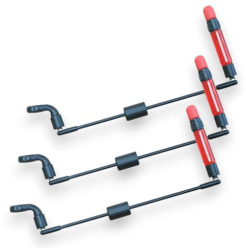 TJRS Swingers Bissanzeiger für Karpfenangeln, für Bissanzeiger und Banksticks (rot), 3 Stück