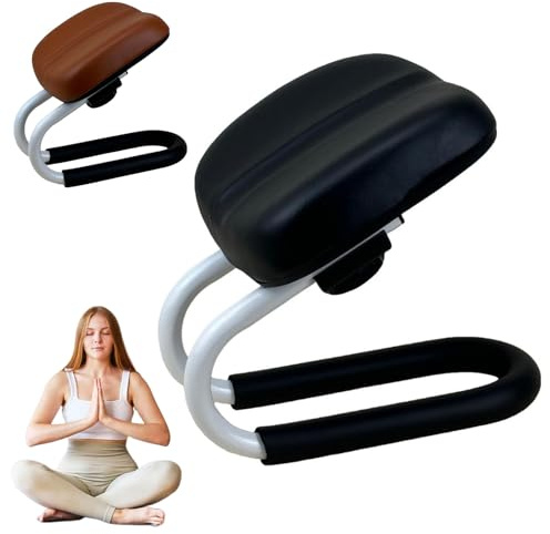 Zephylix Tabouret de méditation, banc de prière, tabouret de yoga réglable en hauteur pour la maison ou le studio, noir