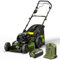 GREEN MACHINE Cortacésped inalámbrico de 62 V, plataforma de acero de 51 cm, 60 l de capacidad, sin escobillas, plegable con LED, autopropulsado, batería de 4,0 Ah y cargador incluido