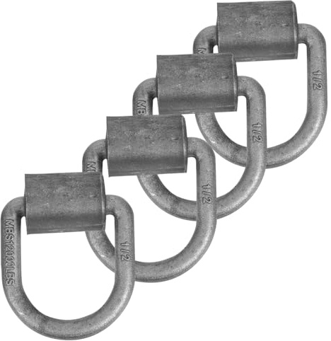 Sosoport 4pezzi Anello d Saldabile Per Rimorchio Anello d Resistente Saldabile Per Ancoraggio Punto Di Ormeggio Per Montaggio Ferramenta Per Cassone Di Camion e Applicazioni Agricole