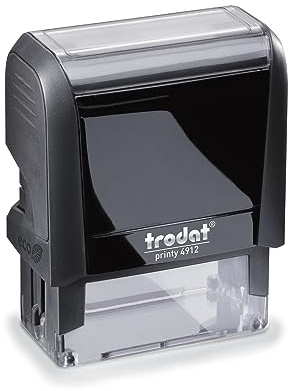 Timbro Personalizzato Trodat Printy 4912 - Personalizzabile - Timbro per Ufficio, Aziendale, per Medici, Infermieri, Avvocati, Professionisti (Nero)