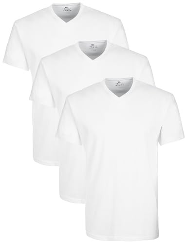 Lower East Basic T-Shirts mit V-Ausschnitt für Herren 3er I 5er I 10er Pack aus 100% Baumwolle in vielen Farben