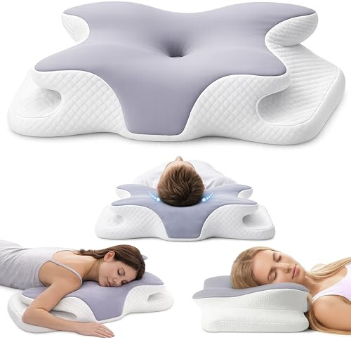 Cervical Memory Foam Pillow for Neck & Shoulder Support | Orthopaedic Contour Design for Posture Alignment & Comfortable Sleep | Ideal for Side & Back Sleepers