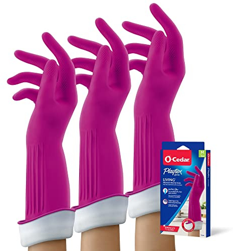 PLAYTEX Living Drip-Catch Cuff Gloves, Medium 1 Pair (Pack of 3)