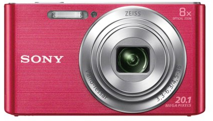 Sony Cyber-Shot DSC-W830 - Appareils Photos numériques (20,1 MP, 5152 x 3864 Pixels, CCD (Dispositif à Transfert de Charge), 8X, HD, Rose)