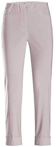 Stehmann IGOR-680 14060-124, sportive Damenhose mit aufgesetzten Taschen und Aufschlag, 6/8 Länge-Co, Größe 40, Farbe Kalk
