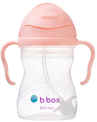b.box Trinklernbecher Für Jeden Winkel | Flip-Top, Schwerer Strohhalm, Griff, Auslaufsicher | BPA-Frei & für Spülmaschine | Ab 6 M | 240 ml, Rosa, Tutti Frutti