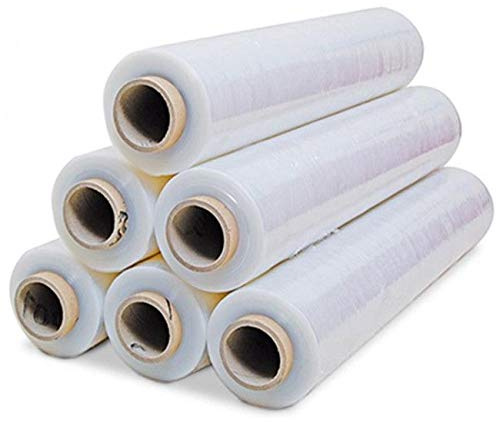 Film étirable transparent 2 kg 23 microns Lot de 6 rouleaux / pour palette