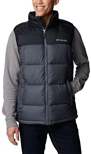 Columbia Pike Lake Vest, Chaleco Acolchado para Hombre, Black/Graphite, Talla S