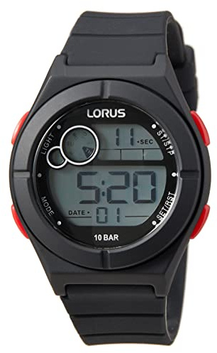 Lorus Reloj Niño Digital de Cuarzo con Correa de Silicona, Negro