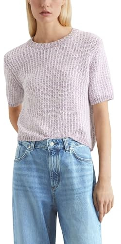 Marc OߴPolo Denim Jersey de manga corta Mujer Loose fit, Morado (Light Purple Multi 01), L