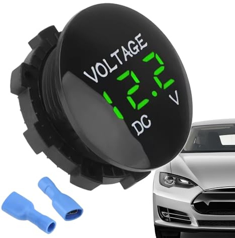 Voltmetro batteria misuratore di tensione automobilistico impermeabile LED