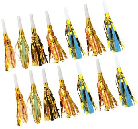BESPORTBLE 30 Piezas Matracas de Fiesta Flecos Multicolor, Silbatos Sopladores para Cumpleaños y Eventos Infantiles, Generadores de Ruido para Fiestas y Decoraciones Alegres