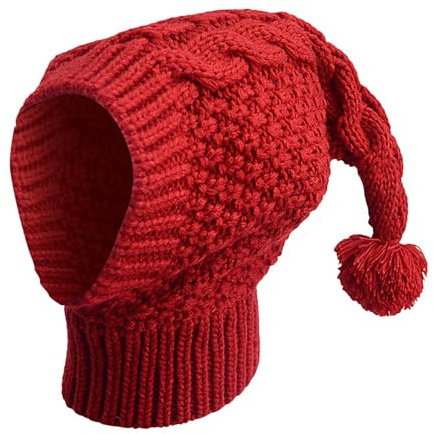 Fyrdyn Gorro de Invierno Tejido para Perros, Gorro cálido Tejido para Perros, cálido de otoño e Invierno para Perro | Linda Ropa para Mascotas, protección para el Cuello y la Cabeza, Gorro