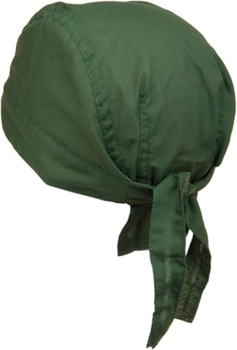 styleBREAKER Bandana para Cabeza Ajustable para Mujeres y Hombres, pañuelo Multifuncional de poliéster y algodón, Ideal para Motociclistas y Uso Diario, Verde Oscuro