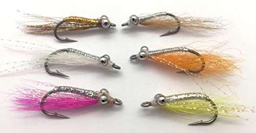 Fly Fishing CRAZY CHARLIE mixed colours Set of 24 Sizes 4-10 Saltwater PACK #69