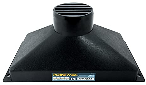 POWERTEC 70169 Mini Gulp Dust Hood Collector with 4 ID Port - ABS Plastic Fitting for Woodworking Dust Collection Hose,13-1/2 x 7-1/4
