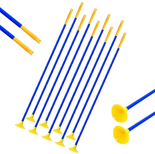 SHARROW 12/24pcs Flèche d'enfants Flèche Ventouse Sucker Flèche Jeunesse Chasse Sûr Sucker Flèches 60cm pour Arc Recourbé Arc Flèches Arc Set Tir à la Cible en Plein Air (24)