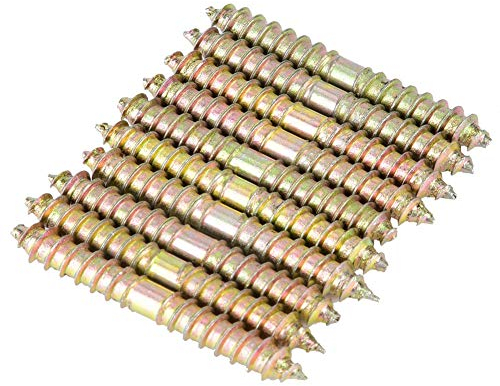 10-teilige Passschraube, 6x50mm Doppelschraube, Holzbearbeitungsmöbelanschluss Holzschraubensortiment