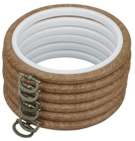 6 Pack 4 inch Mini Imitation Plastic Circle,Embroidery Hoop Cross Stitch Hoop Ring for DIY Art Craft Handy Sewing