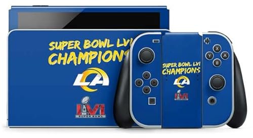 Skinit Decal Gaming Skin Compatible with Nintendo Switch OLED (2021) - Officially Licensed NFL Super Bowl LVI Champions Rams Design