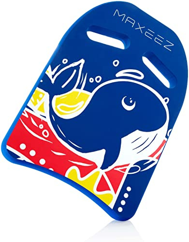 MAXEEZ® Planche de natation pour enfants [à partir de 15 kg] – Aide à la natation pour améliorer le style de natation – Aide à la flottabilité idéale – Pas d'aspiration d'eau – Spécialement conçu pour