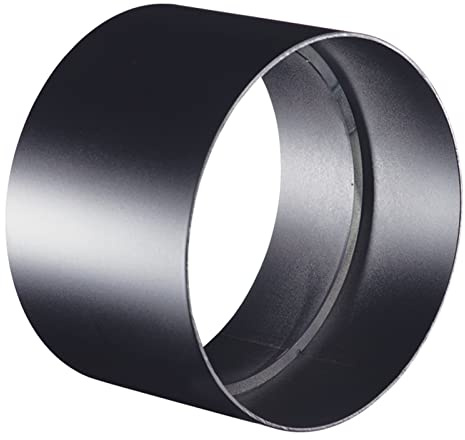 La Zappa Manchon de jonction pour cheminée de poêle à bois en acier noir de 1,2 mm (raccord femelle femelle, Ø150 mm)