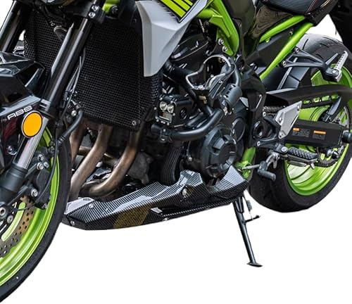 TAZGANTAX Motorcycle Accessories Belly Pan Engine Spoiler Lower Fairing Cowling Cover Body Frame Panel Compatible with Ka-wa-saki Z900 Z 900 2020 2021 2022 2023 2024 (Carbon Fiber Look)