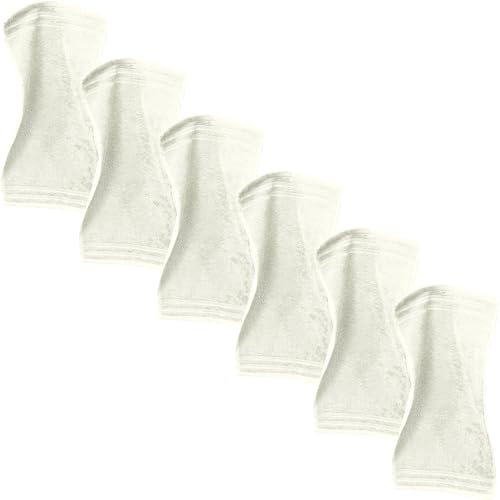 Erwin Müller Gästetuch Heidelberg 6er- Pack, 100% Baumwolle Creme Größe 30x50 cm - weiche Qualität, saugstark und strapazierfähig - praktisch durch Schlaufe