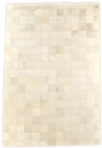KUHFELL Teppich HELLGRAU BEIGE Natur Patchwork CA. 120 x 180 cm Fell Teppich VON KUHFELLE online (Weiß)