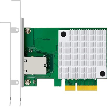 GLOTRENDS ST7443 Tarjeta de Red Ethernet 10Gb RJ45 con Controlador Marvell AQtion AQC113, Interfaz PCIE 4.0 X1, Compatible con Mac OS/Windows/Linux/ESX