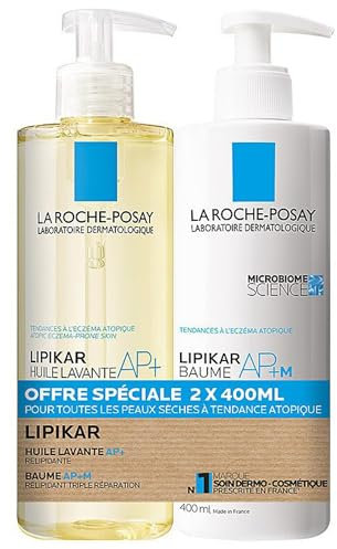 La Roche-Posay - Pack Lipikar - Aceite Lavante AP+ 400 ml + Bálsamo Relipidant 400 ml