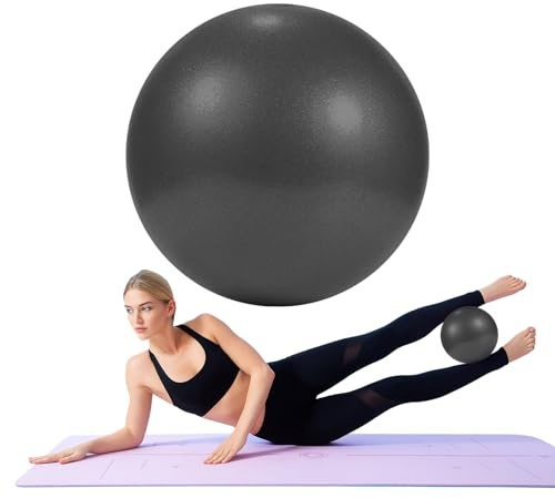 GOGO Bola de Ejercicio para Terapia Física, Pelota de Pilates de 9 Pulgadas para Yoga, Estabilidad, Balance, Barre y Estiramientos de Núcleo, Negro