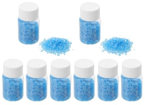 LOLIPPYY 8 Pezzi di Vetro Frantumato Blu per Artigianato, Ghiaia di Vetro Sfusa per Decorazioni Fai da Te, Riempitivo per Resina e Ornamenti Casa, Materiale Ecologico per Lavori Creativi