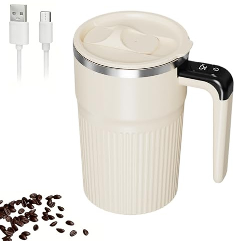 Generico da caffè automiscelante - Bicchiere con agitazione elettrica da 400 ml Indicatore di calore digitale, per frullare bevande intelligente, Miscelatore per bevande alimentato tramite USB | Co