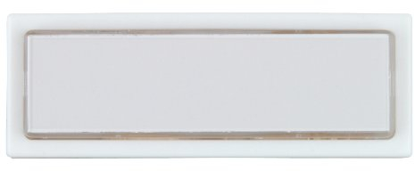 Unitec 40791 Sonnette à bouton-poussoir avec plaque signalétique Blanc