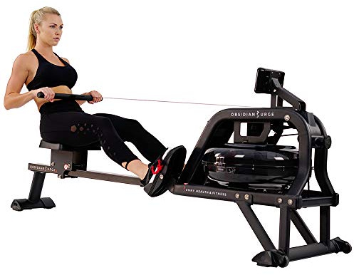 Sunny Health & Fitness Water Rowing Machine - SF-RW5713, Black