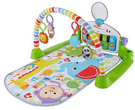 Fisher-Price FTW12 - Piano Gym Spanische Version, Spieldecke für Neugeborene und Kleinkinder mit Spielzeug