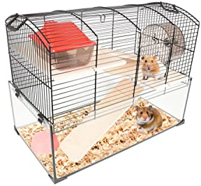 Flamingo - Cage Vitru 1 pour Petit Animal - Compacte et Robuste - Noir, 51,5 x 29 x 40 cm