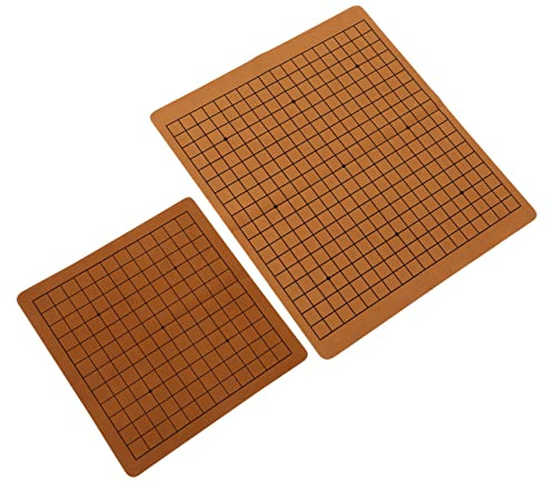 KOMBIUDA Jeu de Go Bois Pliable Double Face en Cuir Léger, Plateau de Jeu de Go Portable pour Garçon et Filles et Jeux de Société Couleur Aléatoire