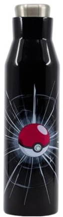 My sweety pop - Trinkflasche - Edelstahl - Kinder - Erwachsene - Teenager - Mahlzeit - 26,8 cm - 580 ml - Hydration - Geschenkidee - Flasche - Thermoskanne - Schwarz - Pokemon - Jungen