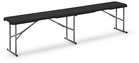 KG KITGARDEN - Multifunktionale Klappbank, 180 x 28 x 43 cm, Schwarz - Folding BC180