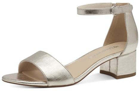 Tamaris sandalett dam vegansk elegant, Platina, 36 EU