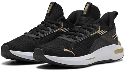Puma Softride Enzo 5 Hype Chaussures de Course sur Route Unisexes, Puma Black Puma Gold, 43 EU