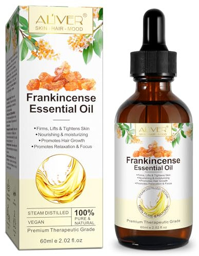 Olio Essenziale Di Incenso - Formula Naturale, Di Rapido Assorbimento E Leggera Per La Crescita Dei Capelli, Il Rassodamento E Il Sollevamento Della Pelle Per Capelli, Pelle E Corpo 2,02 Fl Oz