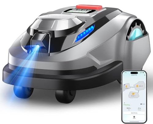 YARDCARE N1600PRO – Robot tagliaerba senza filo perimetrale con navigazione RTK & Vision, fino a 1600 m² percorso di taglio a U, gestione multi-area, controllo tramite app