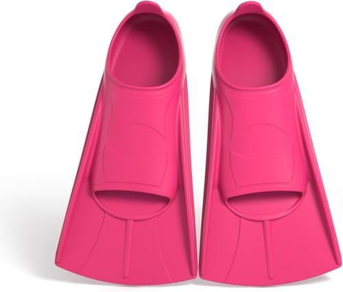 Pinne da nuoto comode pinne in silicone per nuoto e immersioni, taglia adatta per principianti, adulti e bambini, M, rosso