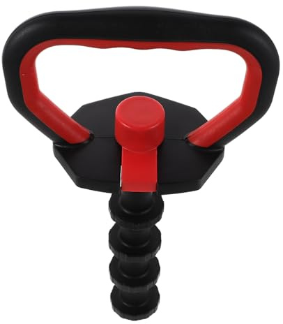 KOMBIUDA Kettlebell Handle with Threaded Dumbbell Bars and 4 Connector Nuts, Heavy Duty Kettlebell Grip for Weight Plates Conversion, Home Strength Training Equipment with Base Rod